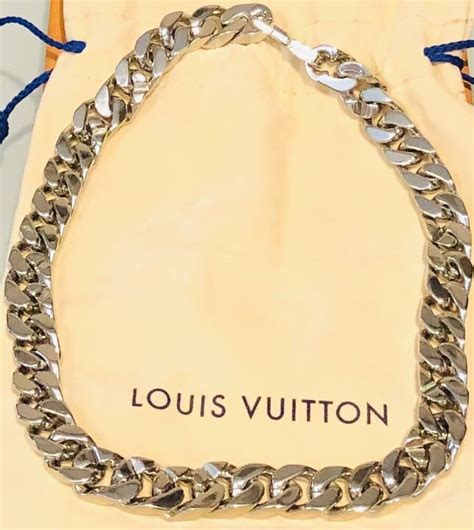 louis vuitton chain link necklace